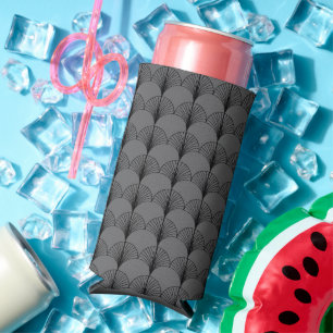 Grey and Black Fans  Seltzer Can Cooler