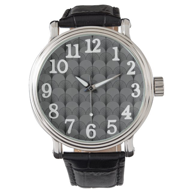 Grey and Black Fans  Watch (Front)