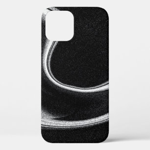 Grey and black illustration iPhone 12 case