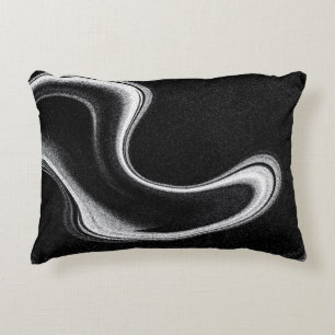 Grey and black illustration decorative cushion