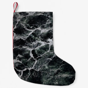 Grey and black painting small christmas stocking