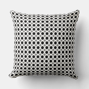 Grey and black polka Dots  Cushion