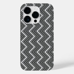 Grey and black sketch chevron Case-Mate iPhone 14 pro case