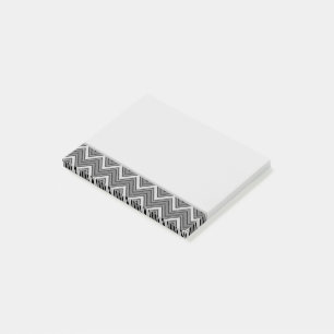 Grey and black sketch chevron post-it notes