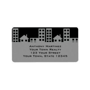 Grey and Black Sklyline Label