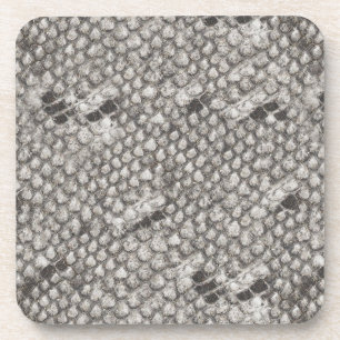 Grey and Black Snake Skin Coaster
