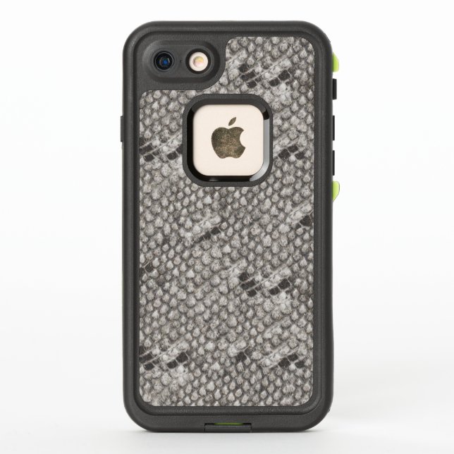Grey and Black Snake Skin LifeProof iPhone Case (Back)