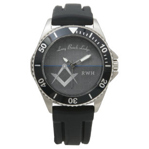 Grey and Black Sporty Monogram Masonic Watch