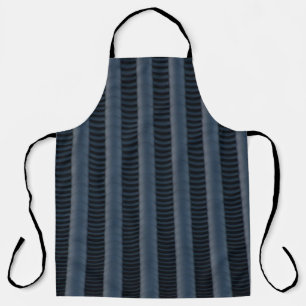 Grey and black striped illustration apron