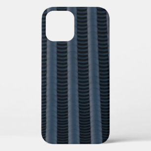 Grey and black striped illustration iPhone 12 case