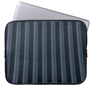 Grey and black striped illustration laptop sleeve