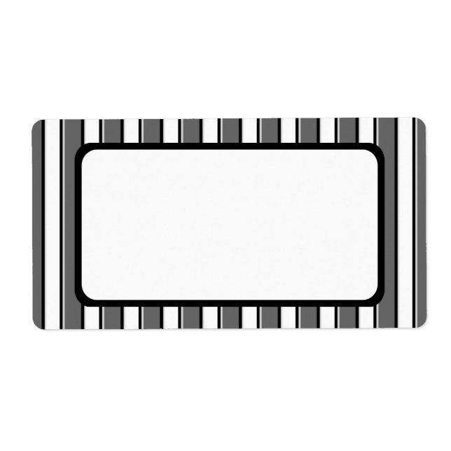 Grey and Black Stripes on White (Front)