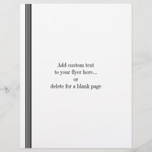Grey and Black Stripes on White Flyer Template