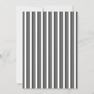 Grey and Black Stripes on White Invitation