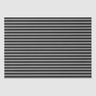 Grey and Black Stripes Tissue Paper