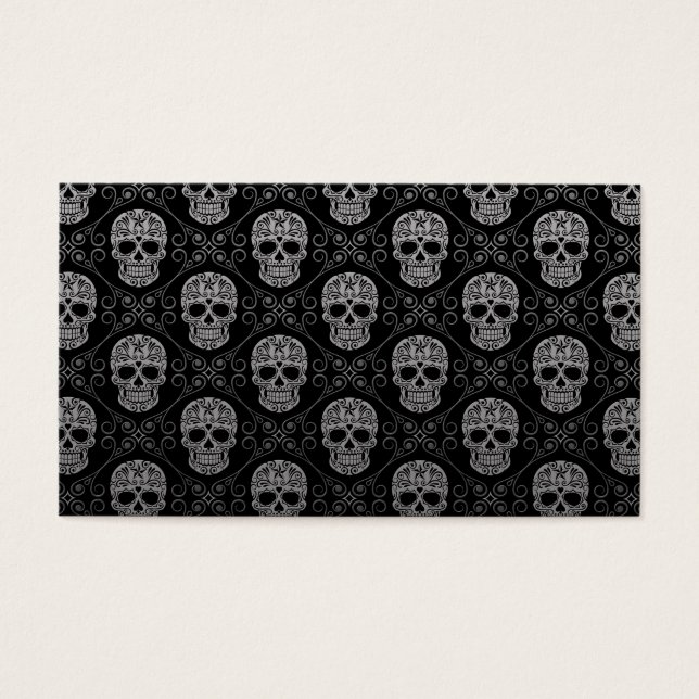 Grey and Black Sugar Skull Pattern (Front)