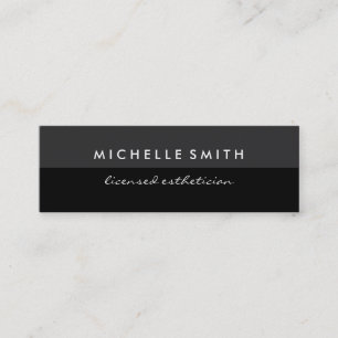 Grey and Black Two Tone Mini Business Card