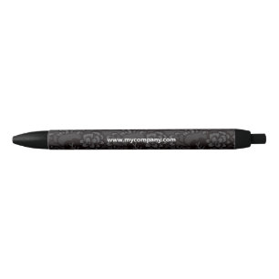 Grey and Black Vibrant and Bold Floral Pattern Ink Pen