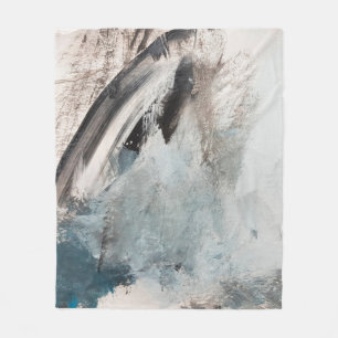 Grey and Blue Abstract Art Painting.abstract,art,g Fleece Blanket