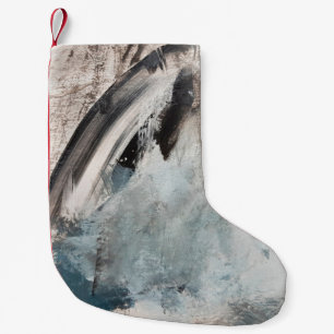 Grey and Blue Abstract Art Painting.abstract,art,g Small Christmas Stocking