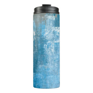 Grey and Blue Abstract Art Paintingabstract, paint Thermal Tumbler