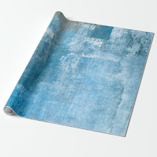 Grey and Blue Abstract Art Paintingabstract, paint Wrapping Paper
