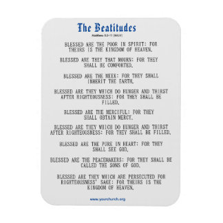 Grey and Blue Beatitudes Inspiration Magnet
