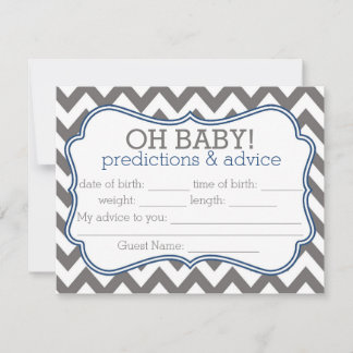 Grey and Blue Chevron Predictions & Advice Card