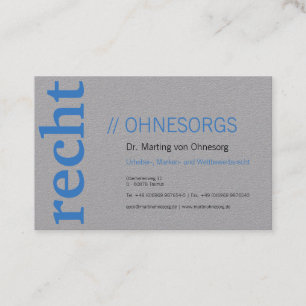 Grey and blue, great for lawyer business card