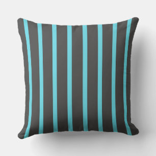 Grey and Blue Stripes Cushion