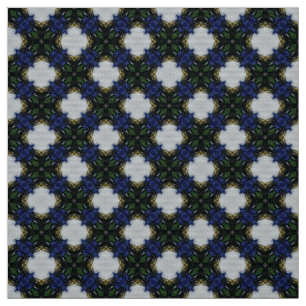 Grey and Blue tile Upholstery Fabric