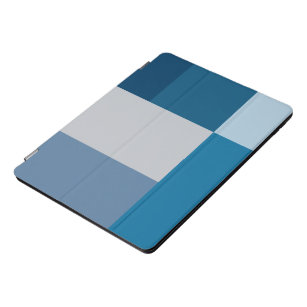 Grey And Blues Colour Block Print iPad Pro Cover