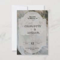 Grey And Brown Elegant Wedding Invitation