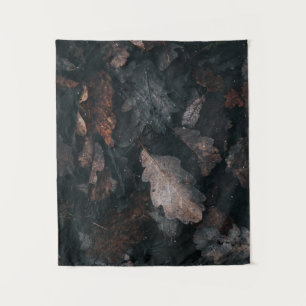 Grey and brown withered leaves tapestry