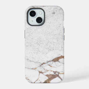 Grey and Copper Marble iPhone 15 Case