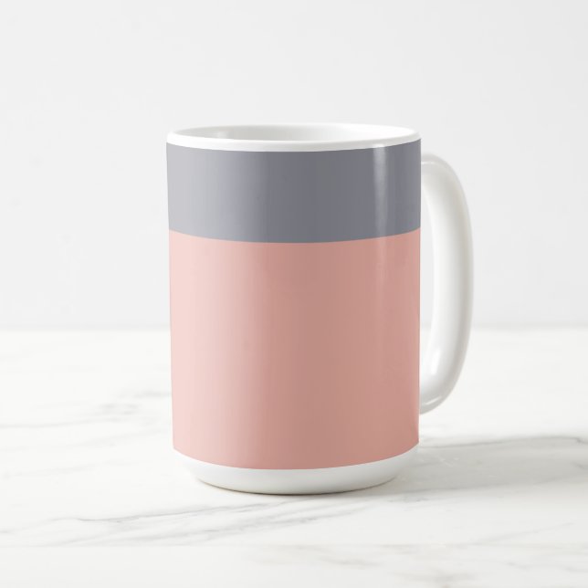 Grey and Coral Mug (Front Right)