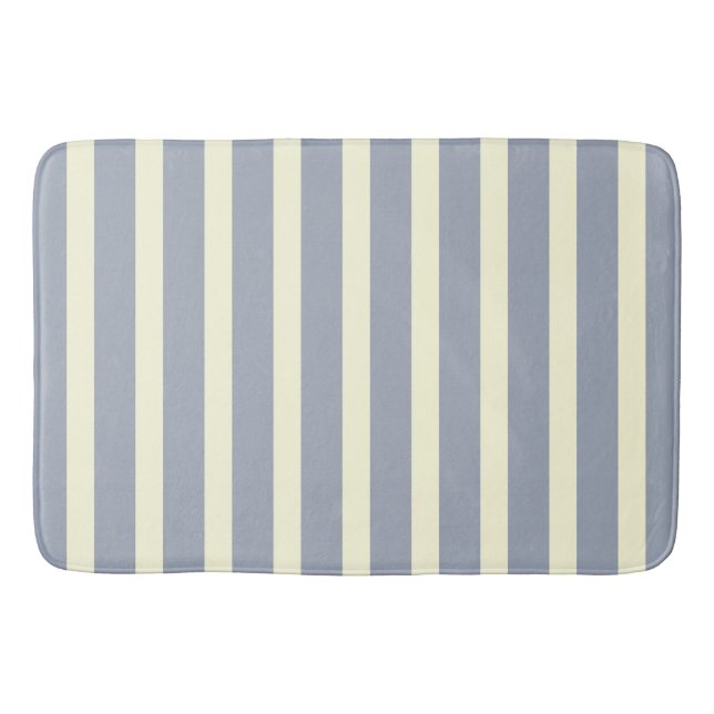 Grey and cream stripes bath mat (Front)