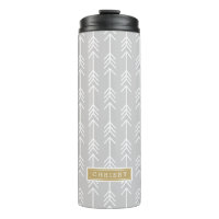 Grey and Gold Arrows Monogram