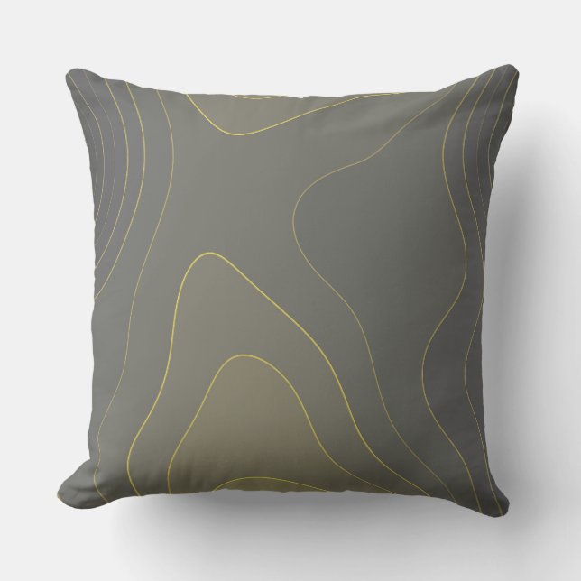 Grey and Gold Cushion (Front)
