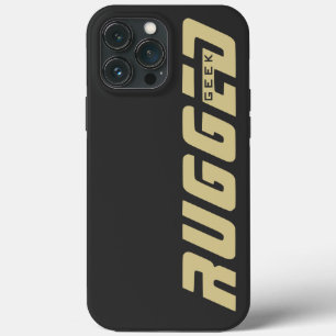 grey and gold RUGGED GEEK iPhone 13 Pro Max Case