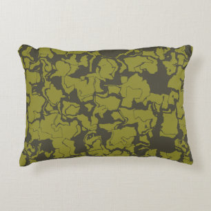 Grey and Green abstract Decorative Cushion