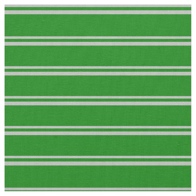 Grey and Green Coloured Lined/Striped Pattern Fabric (Close Up)