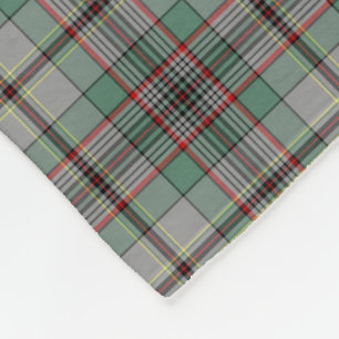 Grey and Green Craig Clan Tartan Fleece Blanket