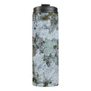 Grey and green illustration thermal tumbler