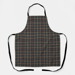 Grey and Green Tartan Plaid Apron