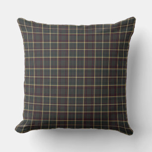 Grey and Green Tartan Plaid Cushion