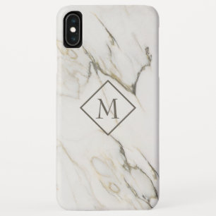 Grey And Light Brown Marble Stone iPhone XS Max Case