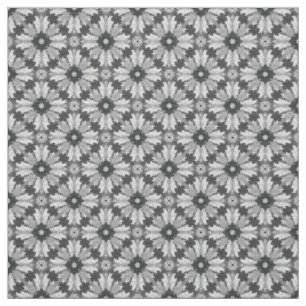 Grey and Light Grey Tiles pattern Fabric