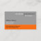 Grey and Orange Corporate Business Card