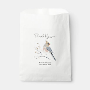 Grey and Peach Female Cardinal Generic   Favour Bag